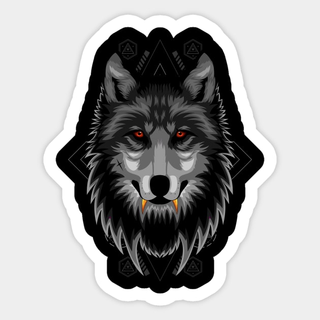alpha wolf Sticker by SHINIGAMII